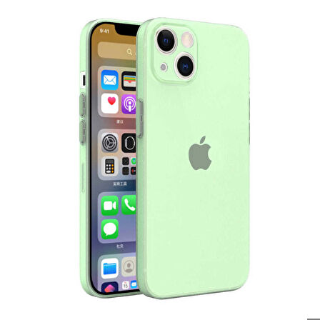 iPhone 13 Uyumlu ​​Zore Tiny Kapak-Açık Yeşil