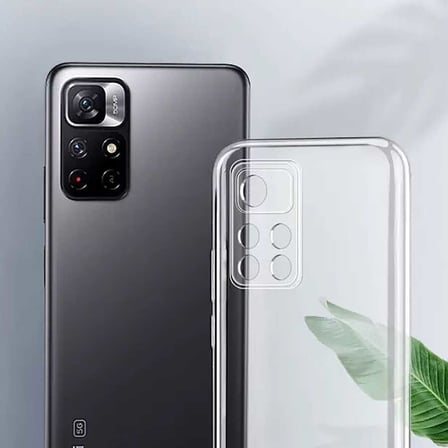 Xiaomi Redmi Note 11T 5G Kılıf Kamera Korumalı Şeffaf Kalın Üstün Koruma Silikon Novatech