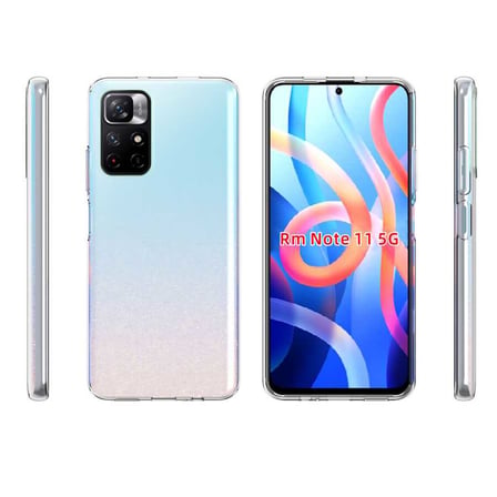 Xiaomi Redmi Note 11T 5G Kılıf Kamera Korumalı Şeffaf Kalın Üstün Koruma Silikon Novatech