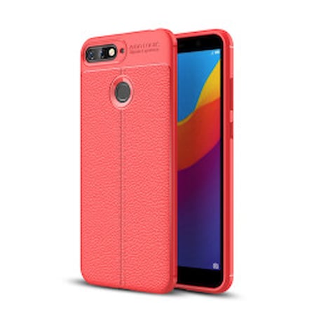 Lexroo Huawei Y7 2018 Kılıf Lexroo Niss Silikon Kapak - Kırmızı