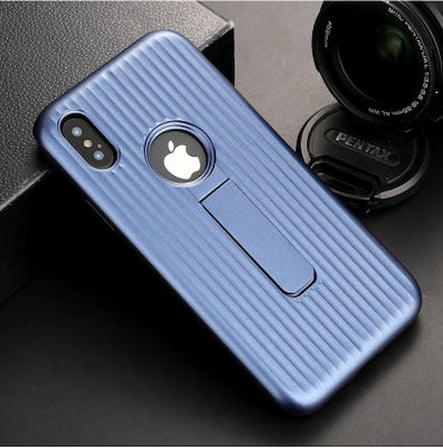 Lexroo Apple iPhone X Kılıf Lexroo Wave Standlı Mıknatıslı Kapak - Gold