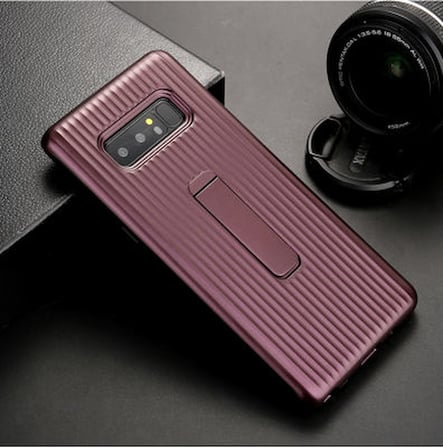 Lexroo Galaxy Note 8 Kılıf Lexroo Wave Standlı Mıknatıslı Kapak - Kırmızı