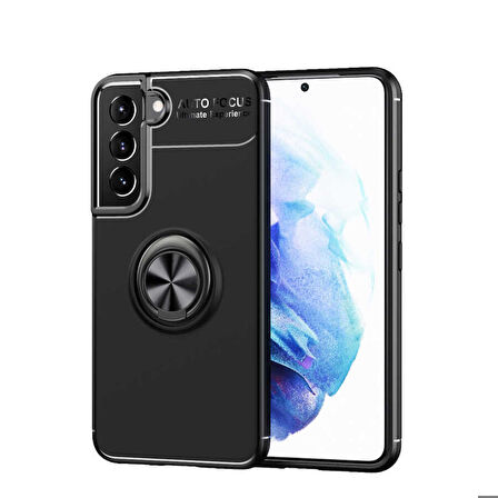 Galaxy S22 Plus Uyumlu Zore Ravel Silikon Kapak-Siyah