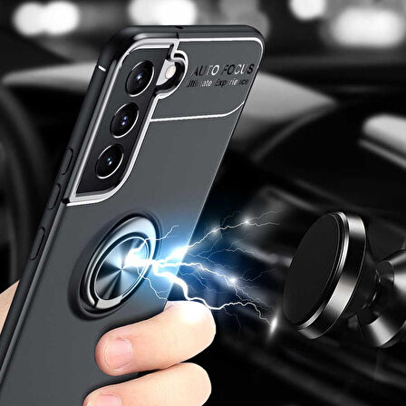 Galaxy S22 Plus Uyumlu Zore Ravel Silikon Kapak-Siyah