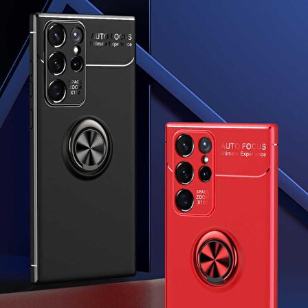 Galaxy S22 Ultra Uyumlu Zore Ravel Silikon Kılıf-Kırmızı