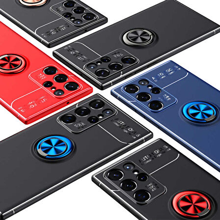 Galaxy S22 Ultra Uyumlu Zore Ravel Silikon Kılıf-Kırmızı