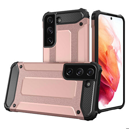 Galaxy S22 Plus Uyumlu Zore Crash Silikon Kapak-Rose Gold