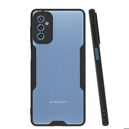 Galaxy M52 Uyumlu Zore Parfe Kapak-Siyah