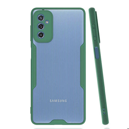 Galaxy M52 Uyumlu Zore Parfe Kapak-Koyu Yeşil