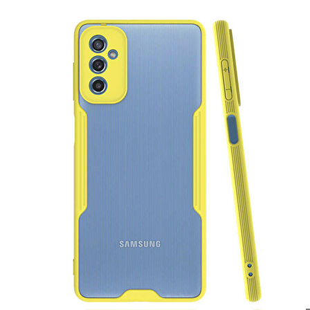 Galaxy M52 Uyumlu Zore Parfe Kapak-Sarı
