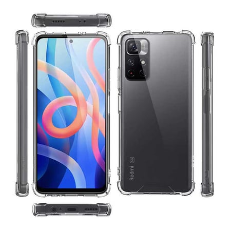 Xiaomi Redmi Note 11T 5G Kılıf Darbe Önleyici Anti Shock Özellikli Kamera Korumalı Silikon Novatech