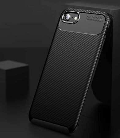 iPhone SE 2022 Uyumlu Zore Negro Silikon Kılıf-Siyah