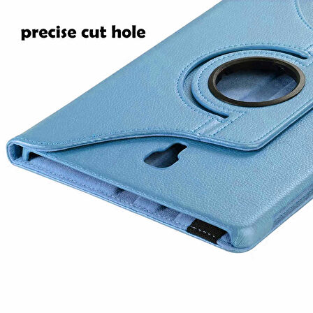 Galaxy Tab S4 T830  Uyumlu ​İNC Dönebilen Standlı Kılıf-Mavi Açık