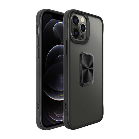 iPhone 12 Pro Max Uyumlu Zore V-Bax Kapak-Siyah