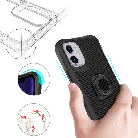 iPhone 11 Uyumlu Zore Timo Kılıf-Siyah