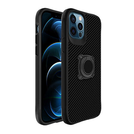 iPhone 12 Pro Max Uyumlu Zore Timo Kılıf-Siyah