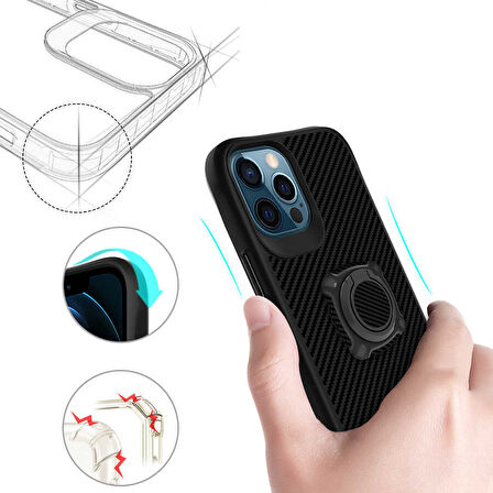 iPhone 12 Pro Max Uyumlu Zore Timo Kılıf-Siyah