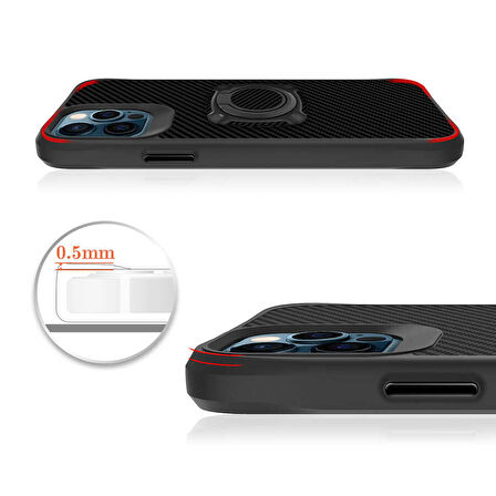 iPhone 12 Pro Max Uyumlu Zore Timo Kılıf-Siyah