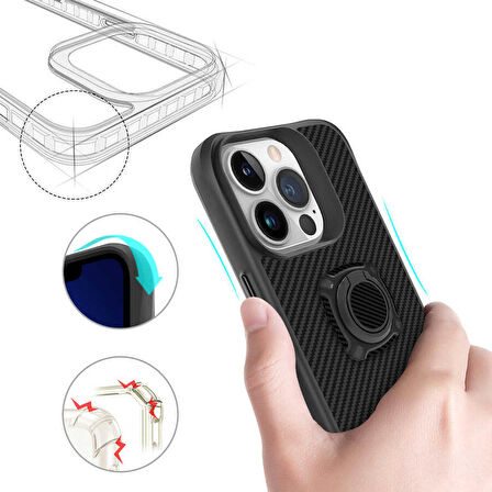 iPhone 13 Pro Max Uyumlu Zore Timo Kapak-Siyah