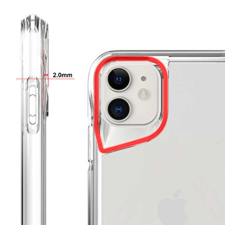 iPhone 11 Uyumlu Zore T-Max Kapak-Renksiz