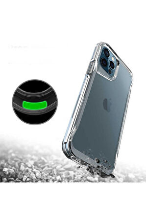 Apple iPhone 12 Pro Max Kılıf Eğimli Kamera Dizayn Sert Şeffaf Silikon