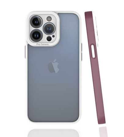 iPhone 13 Pro Uyumlu Zore Mima Kapak-Mürdüm