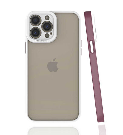 iPhone 13 Pro Max Uyumlu Zore Mima Kılıf-Mürdüm