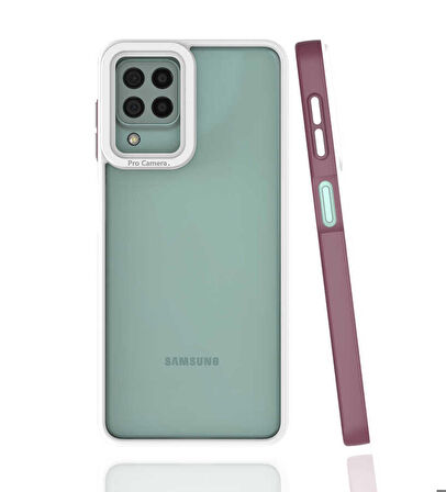 Galaxy M32 Uyumlu Zore Mima Kapak-Mürdüm