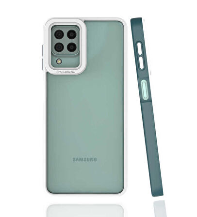 Galaxy M22 Uyumlu Zore Mima Kapak-Koyu Yeşil