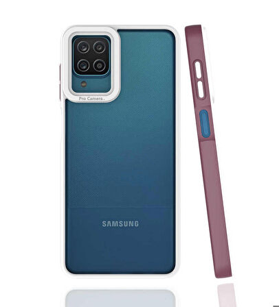 Galaxy A12 Uyumlu Zore Mima Kapak-Mürdüm