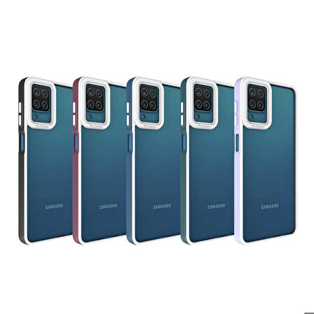Galaxy A12 Uyumlu Zore Mima Kapak-Mürdüm
