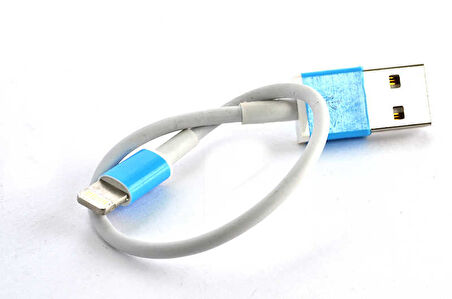 Beyaz Lightning Beyaz 25-30 Cm Kısa Usb Kablo-Zore