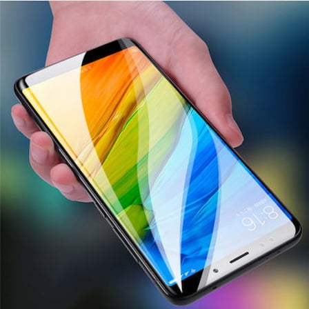 Lexroo Xiaomi Mi 6X Kenarları Kırılmaya Dayanıklı Cam Ekran Koruyucu - Siyah
