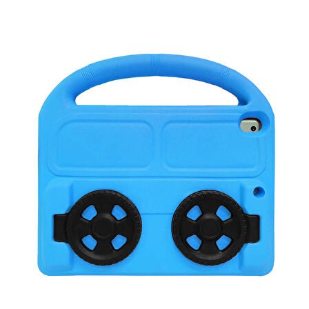 iPad Pro 10.5 (7.Nesil)  Uyumlu ​İNC Wheel Car Tekerlek Standlı Tablet Eva Silikon Kılıf-Mor