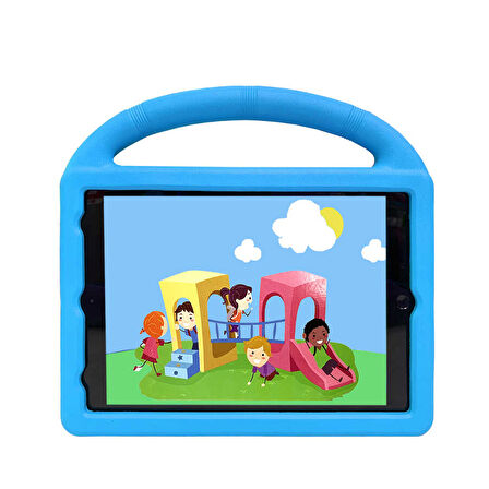 iPad Pro 10.5 (7.Nesil)  Uyumlu ​ZYL Wheel Car Tekerlek Standlı Tablet Eva Silikon Kılıf-Yeşil