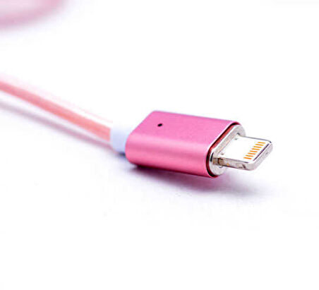 Rose Gold Metal Manyetic Uçlu Lightning Usb Kablo-Zore