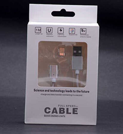 Gri Type-c Mıknatıslı Usb Kablo-Zore
