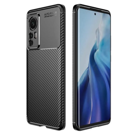 Xiaomi Mi 12 Kılıf Karbon Görünümlü Silikon Kamera Korumalı Üstün Koruma FORUMSHOP