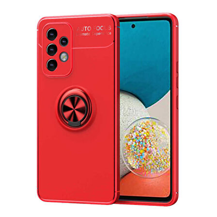 Galaxy A73 Uyumlu Zore Ravel Silikon Kapak-Kırmızı