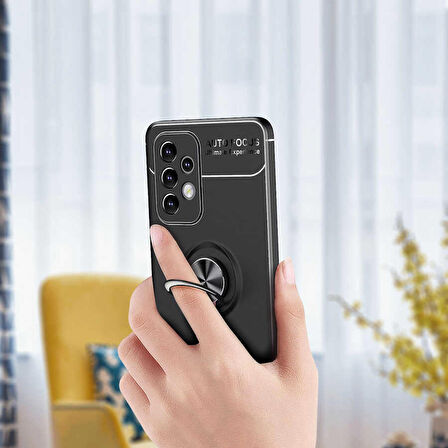 Galaxy A73 Uyumlu Zore Ravel Silikon Kapak-Kırmızı