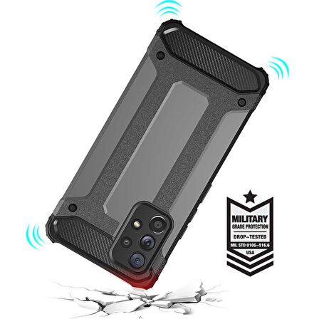 Galaxy A73 Uyumlu Zore Crash Silikon Kapak-Siyah