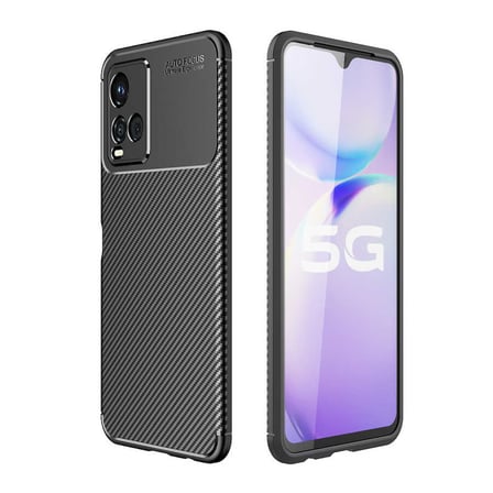 Vivo Y32 Kılıf Karbon Görünümlü Silikon Kamera Korumalı Üstün Koruma Novatech