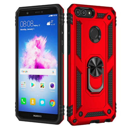 Huawei P Smart Kılıf Kamera Koruyucu Manyetik Standlı Tank Koruma Novatech