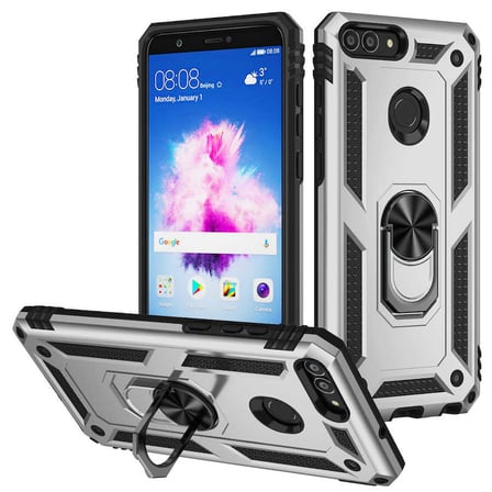 Huawei P Smart Kılıf Kamera Koruyucu Manyetik Standlı Tank Koruma Novatech