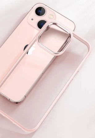 iPhone 11 Uyumlu MKST Krom Kılıf-Pembe Açık