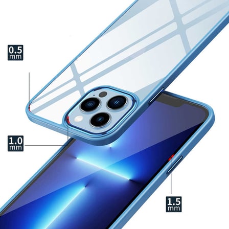 iPhone 12 Pro Max Kılıf Şeffaf Arka Yüz Kamera Yükseltili Silikon Mobilteam