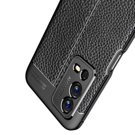 Oppo A55 4G Kılıf Deri Görünümlü Silikon Kamera Korumalı Üstün Koruma Novatech