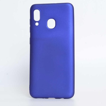 Galaxy A20 Uyumlu Zore Premier Silikon Kapak-Saks Mavi