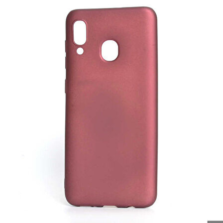 Galaxy A20 Uyumlu Zore Premier Silikon Kapak-Mürdüm