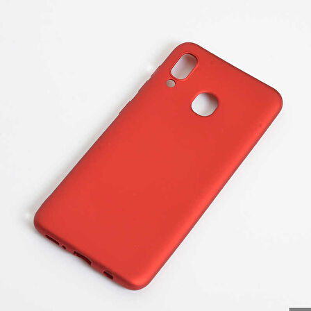 Galaxy A20 Uyumlu Zore Premier Silikon Kapak-Mürdüm